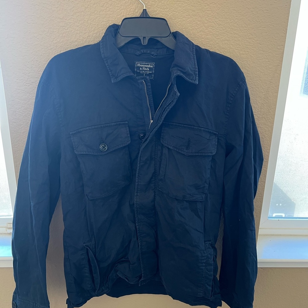 Abercrombie & Fitch Men's Navy Shirt Jacket